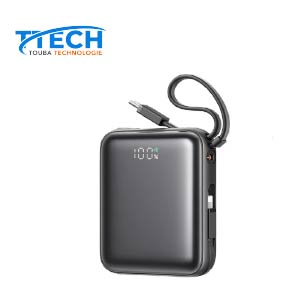 Chargeur de batterie externe JOYROOM JR-PBF27 10 000 mAh 22,5 W avec deux câbles intégrés - Noir