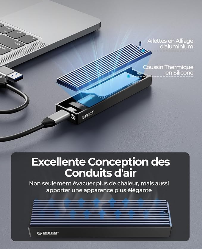Boitier disque dur SSD M2 ORICO