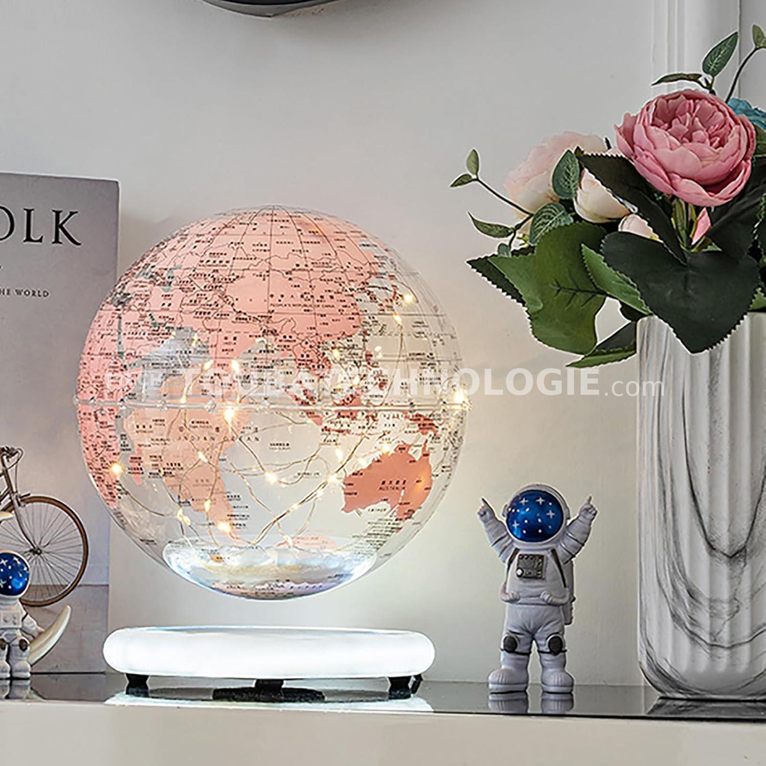 Globe terrestre décoratif transparent