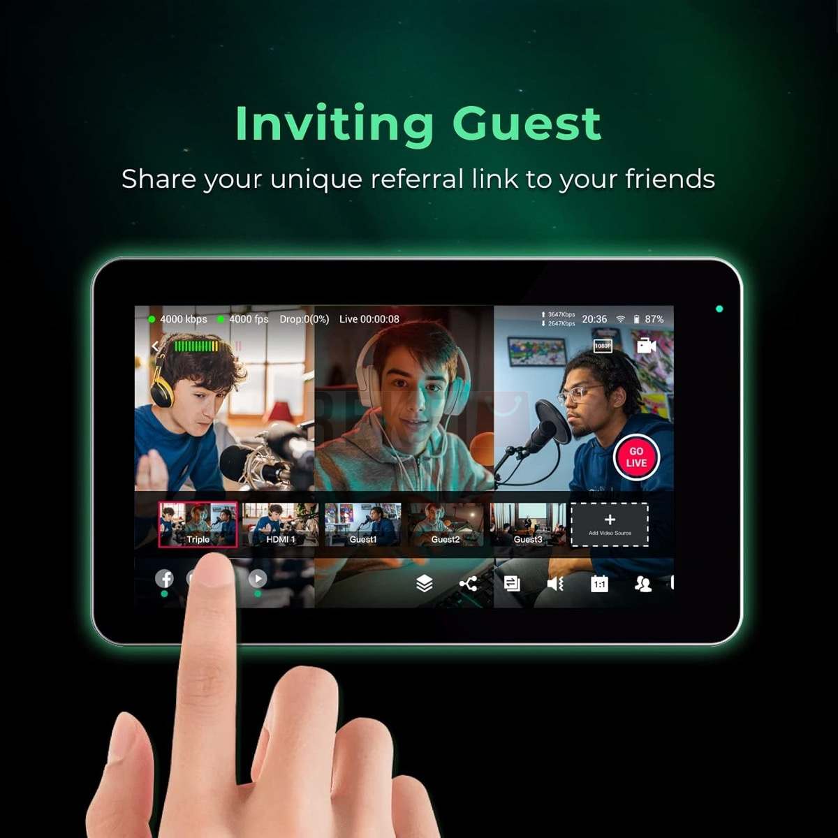 YoloLiv YoloBox Mini Encodeur et Moniteur de Diffusion en Direct Intelligent Tout-en-Un Ultra-Portable (EM Version)